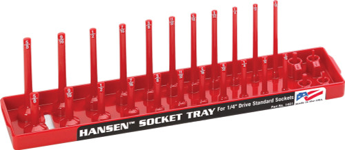 PG206 - PRISE 1/4" PORTE-DOUILLE SAE RÉGULIER ET PROFOND - ROUGE