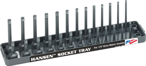 PG216 - 1/4" DRIVE METRIC REGULAR & DEEP SOCKET HOLDER - GREY