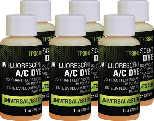 PG406 - FLUORO-LITE® A/C DYE FOR UNIVERSAL/ESTER, (6) 1 OZ (30 ML) BOTTLES