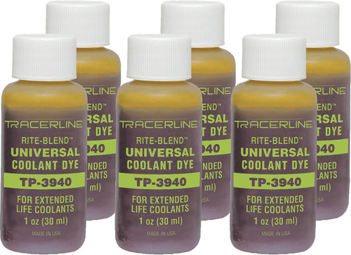 PG376 - COLORANT UNIVERSEL POUR LIQUIDE DE REFROIDISSEMENT RITE-BLEND™, (6) FLACONS DE 30 ML (1 OZ)