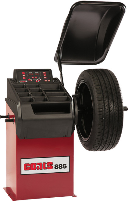 885 WHEEL BALANCER, 110V, AUTOMATIC WHEEL DATA ENTRY, DIRECT TAPE-A-WEIGHT™ PLACEMENT, AUTO START HOOD