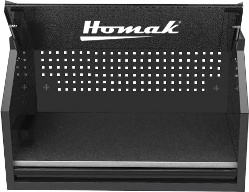 PG216 - 41" RS PRO SERIES 1-DRAWER HUTCH WITH POWER STRIP – BLACK