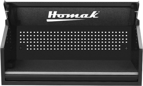 PG216 - 54" RS PRO SERIES 1-DRAWER HUTCH WITH POWER STRIP – BLACK