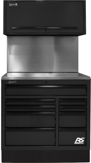 41" CTS SET WITH SOLID BACK SPLASH (BLACK)