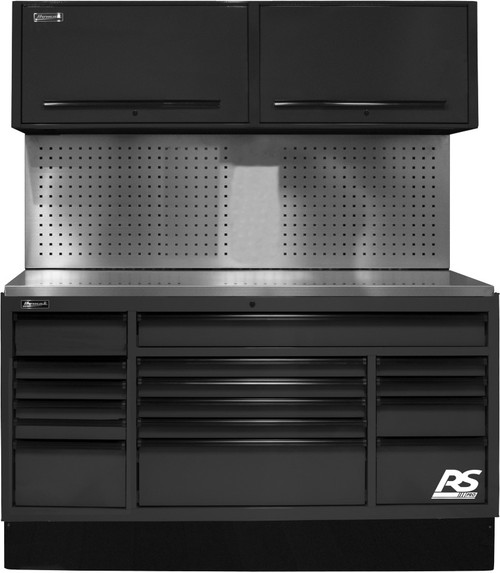 72” CTS SET WITH TOOL BOARD BACK SPLASH - BLACK