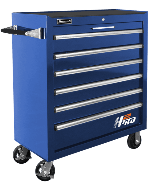 36" H2Pro Series 6 Drawer Roller Cabinet - Blue