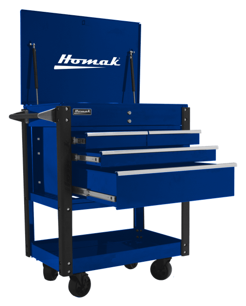 35" Professional 4  Drawer Service Cart  - BLUE