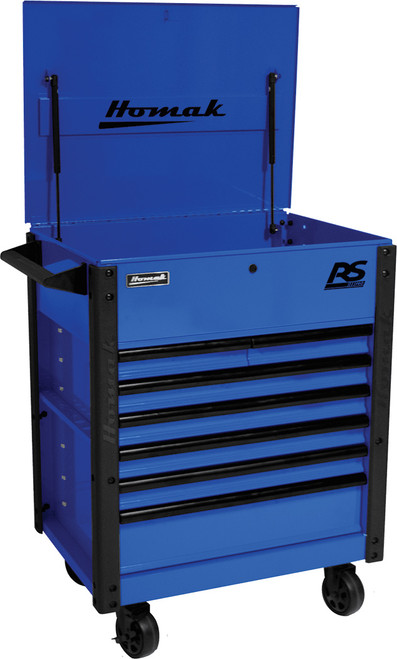 CHARIOT DE SERVICE RS PRO 35 PO À 7 TIROIRS (BLEU RALLYE)