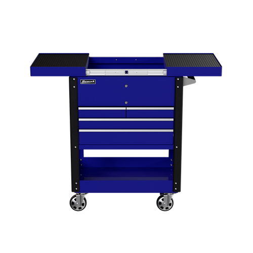 35" 4 DRAWER SLIDE TOP CART - BLUE