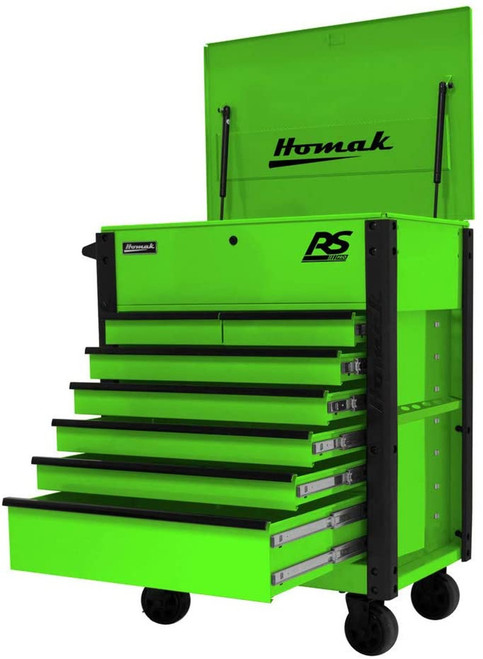 35" RS PRO 7-DRAWER SERVICE CART (MONSTER GREEN)