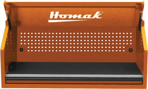 PG216 - 54" RS PRO SERIES 1-DRAWER HUTCH WITH POWER STRIP – ORANGE