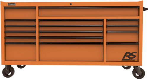 PG215 - 72" RS PRO SERIES 16-DRAWER ROLLER CABINET - ORANGE
