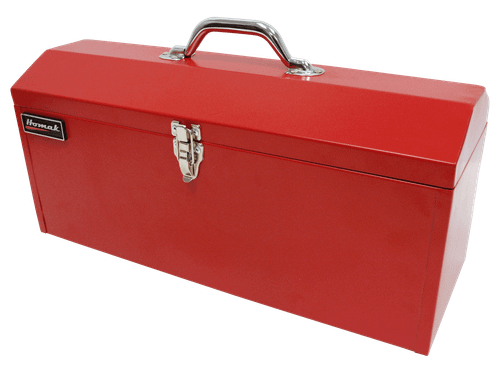 19" Red Metal High Toolbox w/ Black Metal Tray