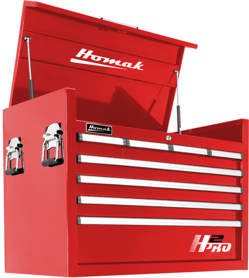 36" H2Pro Series 8 Drawer Top Chest - Red