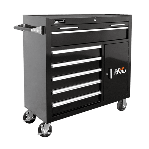 41" H2Pro 6 Tiroir avec 2 tiroirs Comp Roller - Rouge