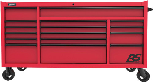 PG215 - 72" RS PRO SERIES 16 TIROIRS ARMOIRE À ROULEAUX - ROUGE