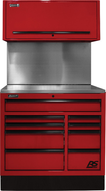 41" CTS SET WITH SOLID BACK SPLASH (RED)