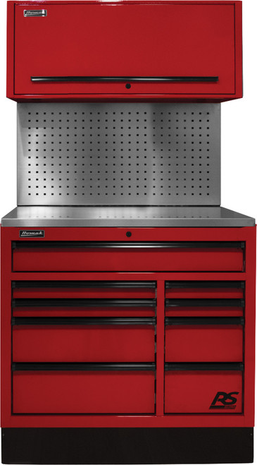 41” CTS SET WITH TOOL BOARD BACK SPLASH - RED