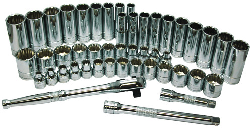47pc 3/8" 12point Skt Set