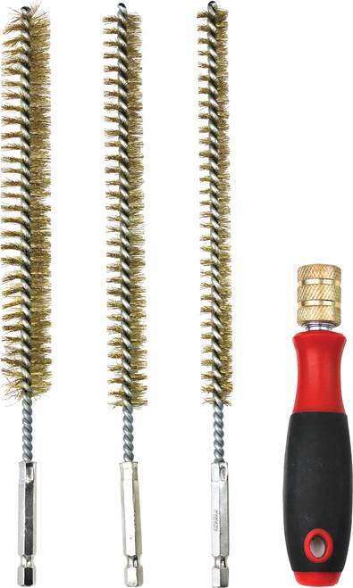 9" BRASS BORE BRUSH SET W/DRIVER HANDLE