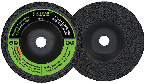 PG106 - 3-IN-1 DIAMOND GRINDING WHEEL, 3" DIA, TYPE 27 DEPRESSED CENTER, 36 MEDIUM GRIT, 3/8" ARBOR, 13,000 RPM - EACH