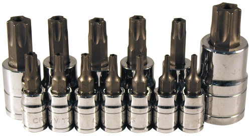 PG158 - 13 PC TAMPERPROOF TORX BIT SOCKET SET