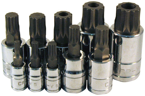 PG162 - 10 PC TRIPLE SQUARE BIT SOCKET SET