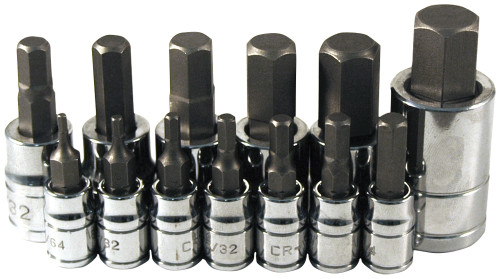 PG154 - ENSEMBLE SCKT DE BITS HEXADÉCIMAUX SAE DE 13 PIÈCES
