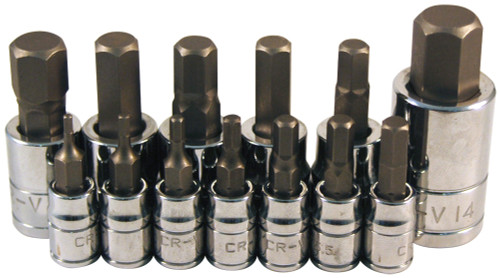 PG154 - ENSEMBLE SCKT DE BITS HEXADÉCIMAUX MÉTRIQUES DE 13 PIÈCES