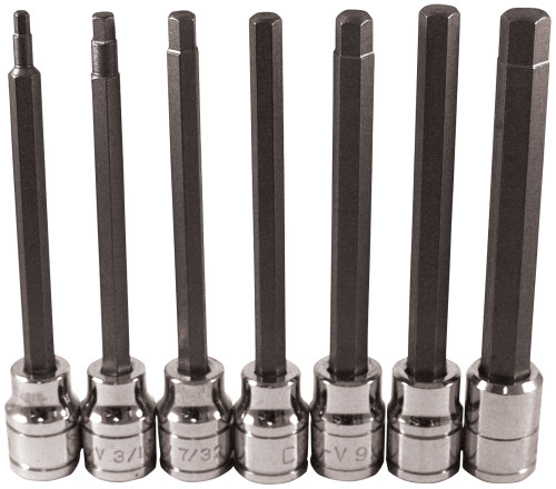 PG147 - ENSEMBLE 7PC XL SAE HEX BIT SCKT