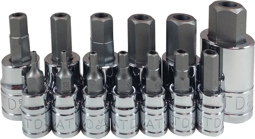 PG163 - 13 PC. TAMPER-RESISTANT SAE HEX BIT SOCKET SET