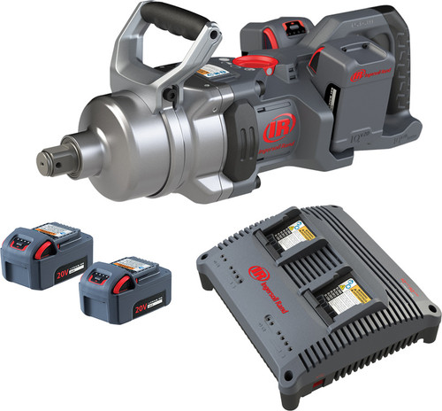 PG58 - IQV 20V 1" DR. STD. ANVIL IMPACT WRENCH KIT, 3,000 FT-LBS LOOS. TORQUE, (4) BATTERIES, (1) DUAL BAY CHARGER