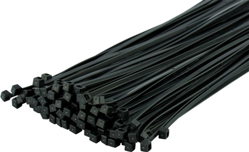 PG296 - 25-PC 36" BLACK UV STABILIZED NYLON CABLE TIES, 175 LBS TENSILE STRENGTH