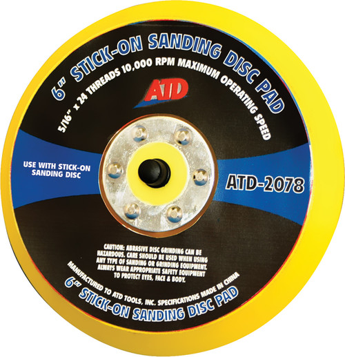 PG100 - 6" QUICK CHANGE SANDING DISC PAD, STICK-ON