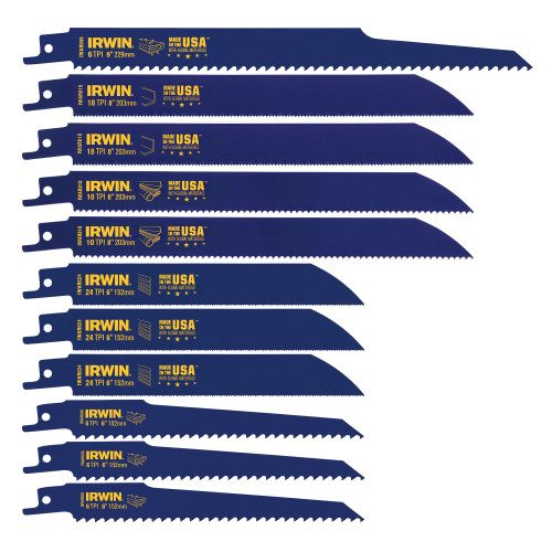 IRWIN 11PC RECIP KIT AVEC CAS