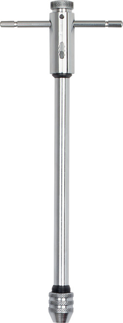 PG122 - 10" LONG T-HANDLE RATCHETING TAP WRENCH, NO. 0 TO 1/4" (3MM TO 6MM)