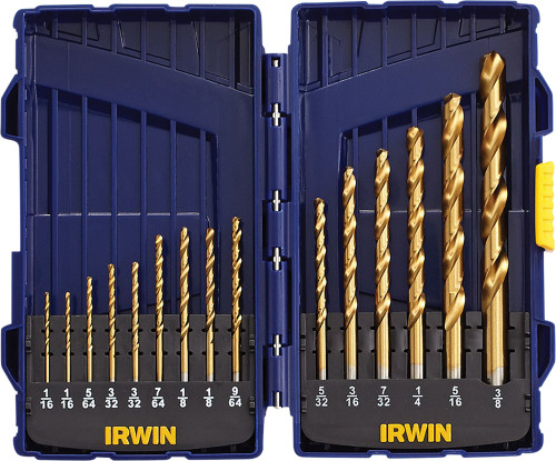 15-PC TITANIUM NITRIDE HSS PRO DRILL BIT SET