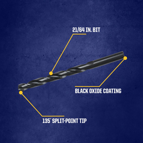 DRL 21/64 HD JL 135' BLK OX CARDED