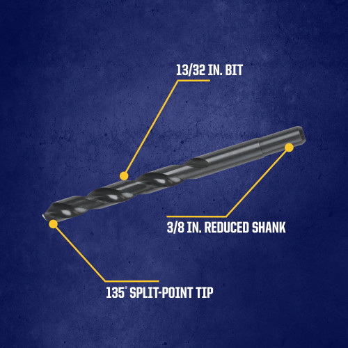 DRL 13/32 HDR JL 135' BLK OX CARDED