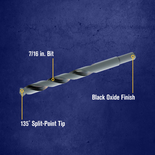 DRL 7/16 HDR JL 135' BLK OX CARDED