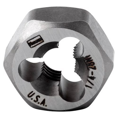 DIE 1/4"-28NF RE-THRD