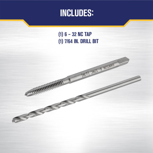 TAP + DRILL BIT 6-32 NC + 7/64