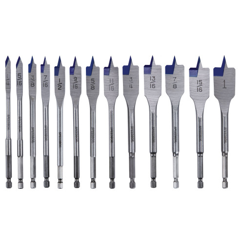 FLAT BIT 13PC SET W/RACK