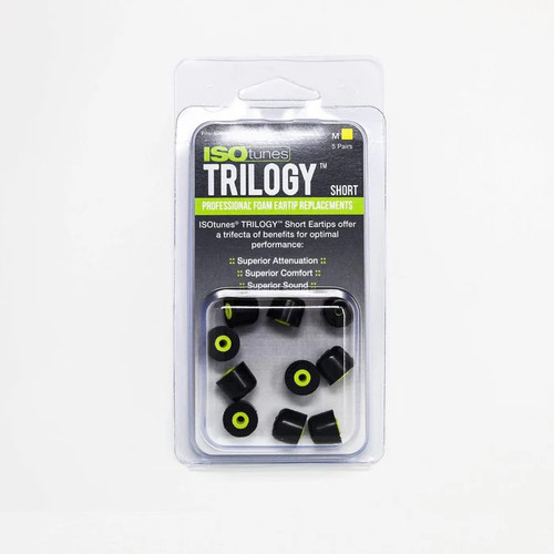 ISOtunes™ TRILOGY Conseils d’oreilles en mousse de remplacement (5 paires / pack) - Moyen court