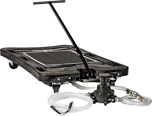 PG257 - 17-GALLON POLY LOW PROFILE OIL DRAIN WITH FOOT PUMP