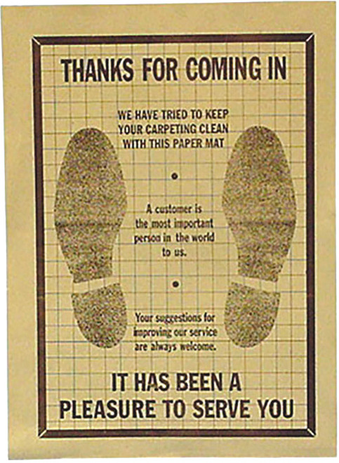PG268 - DURABLE DISPOSABLE PAPER FLOOR MATS FOR DRY ENVIRONMENT APPLICATIONS, 16" X 22", BOX OF 500