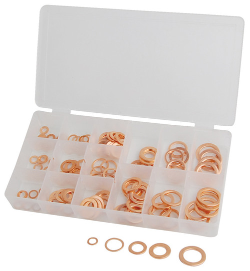 125pc Metric Copper Washer Ast