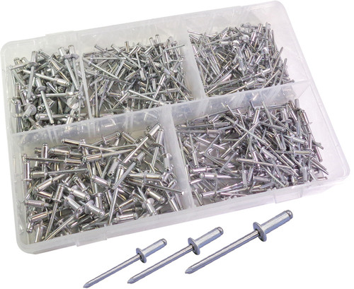 PG293 - ASSORTIMENT DE RIVETS AVEUGLES EN ALUMINIUM DE 500 PIÈCES
