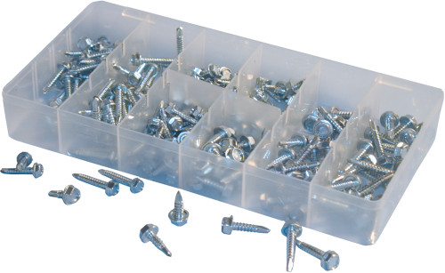 PG281 - 200PC HEXWASHER HEAD SELF-DRILLING SCR ASSORTTMENT