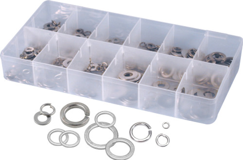 PG292 - 350 PC STAINLESS LOCK/FLAT WASHET ASSORTMENT